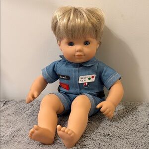 American Girl Bitty Baby Blonde-Head Doll in Blue Denim Outfit